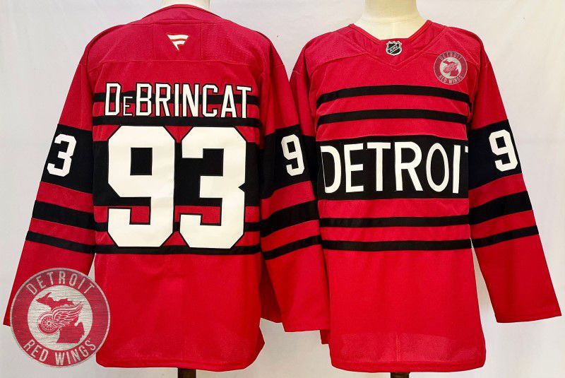 Men Detroit Red Wings #93 Debrincat Red Fanatics 2025 NHL Jersey style 8